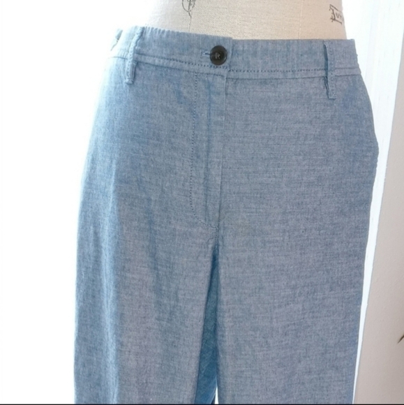Talbot's Girlfriend Chino 100% Cotton Pants Women's 10 Light Blue Pockets EUC - Picture 8 of 15